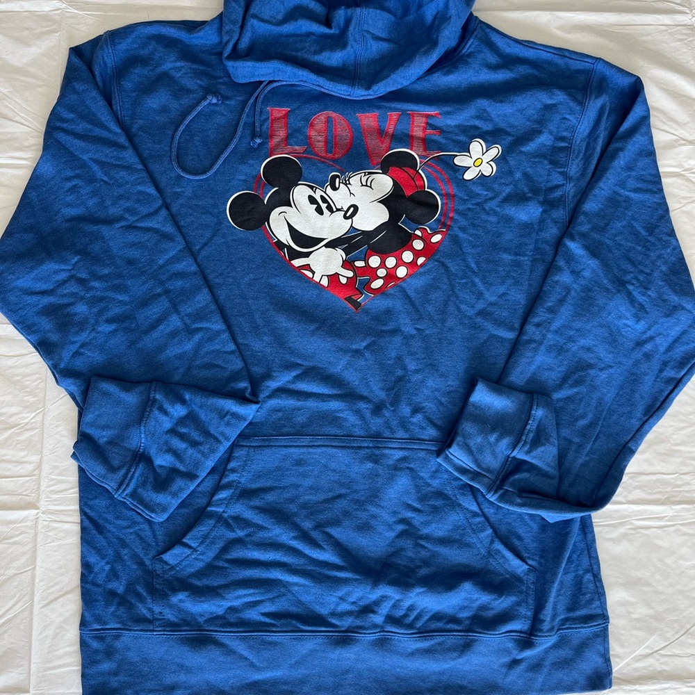 Mickey and Minnie Mouse ‘’Love’’ Pullover Hoodie for Adults – Customized